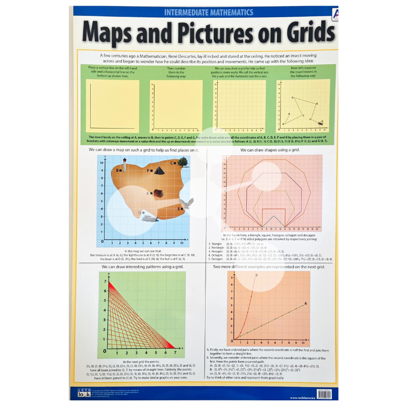Maps and Pictures on Grids Wall Chart