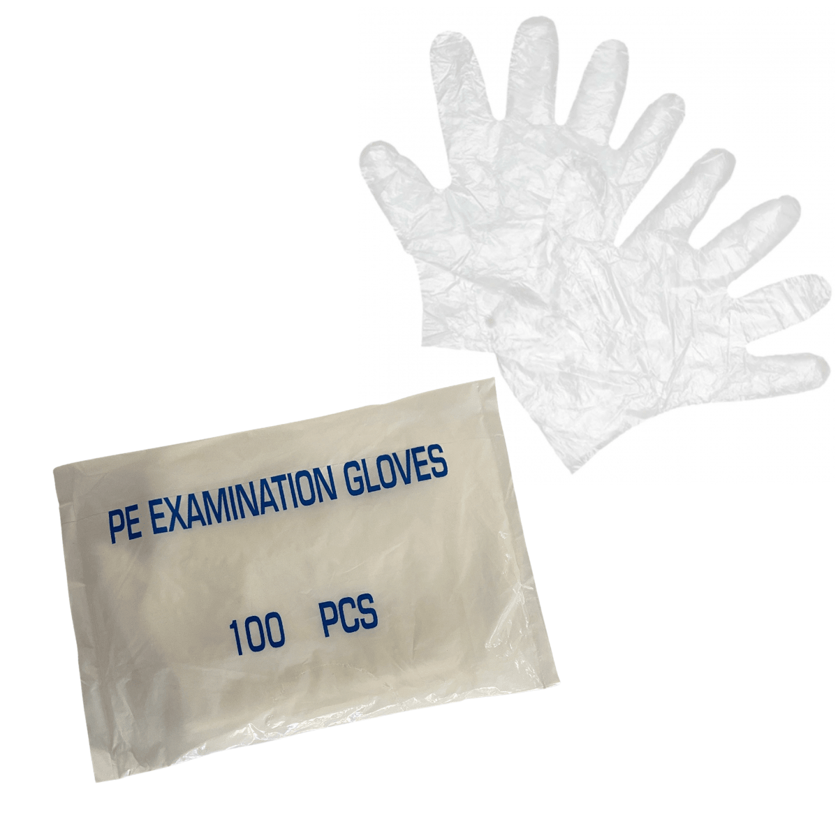 Disposable PE Gloves, Pack of 100