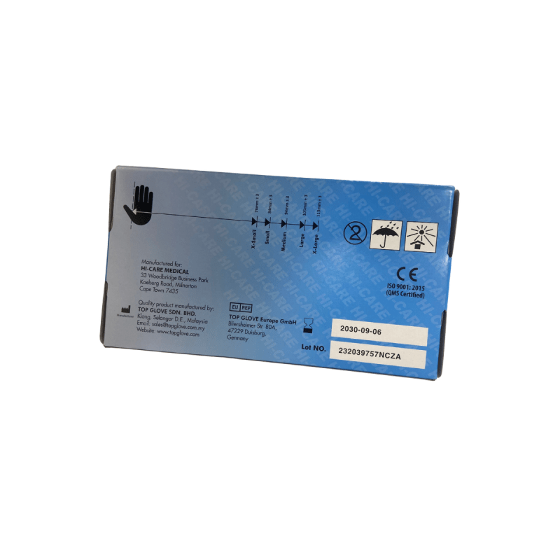 Nitrile Examination Gloves - Powder Free, Light - Blue