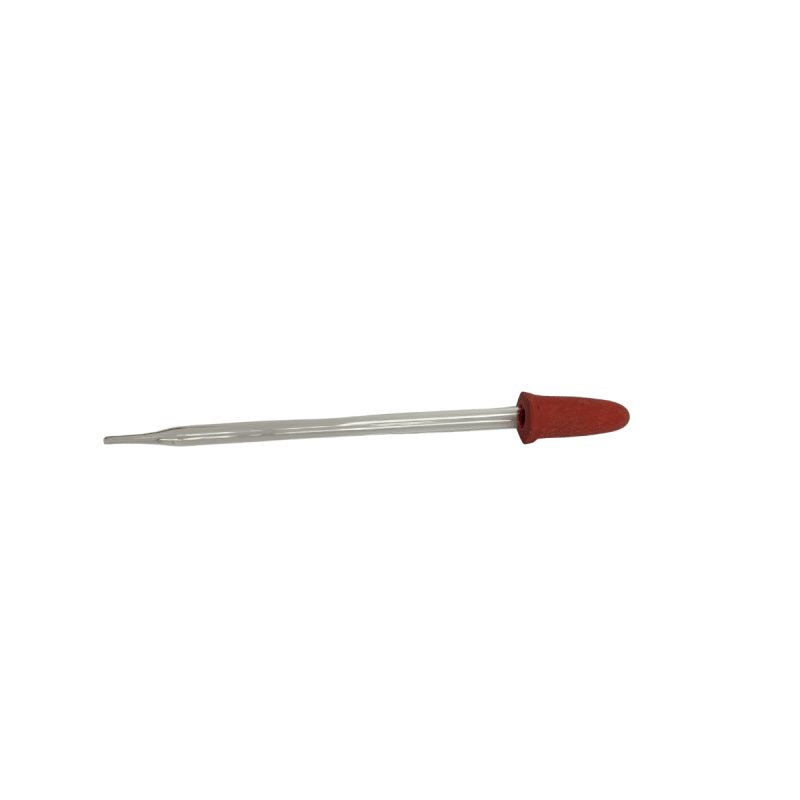 Pipette Dropping Glass - Single 125mm Glass Pipette with Rubber Teat