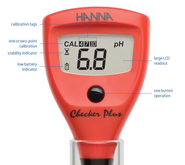 HANNA pH Tester with 0.1 pH Resolution