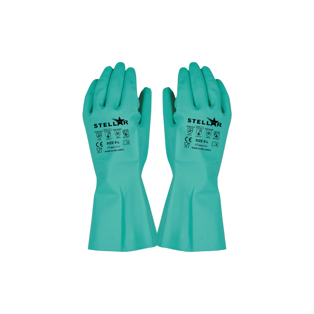 Green nitrile examination gloves for laboratory and industrial use - powder-free lab gloves, SmartLabs South Africa
