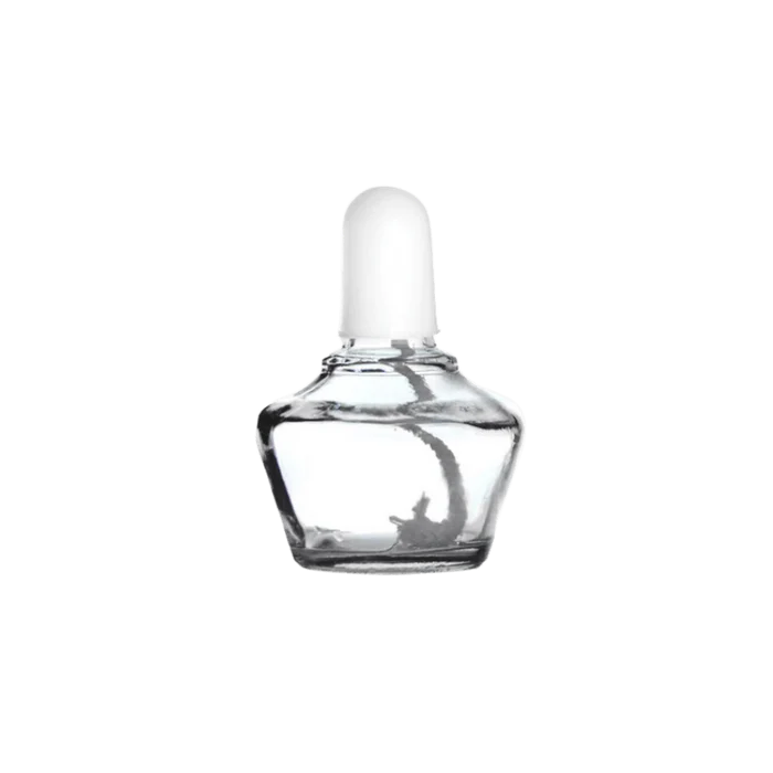 Glass alcohol spirit lamp with cotton wick and snuffer cap for lab heating and sterilisation