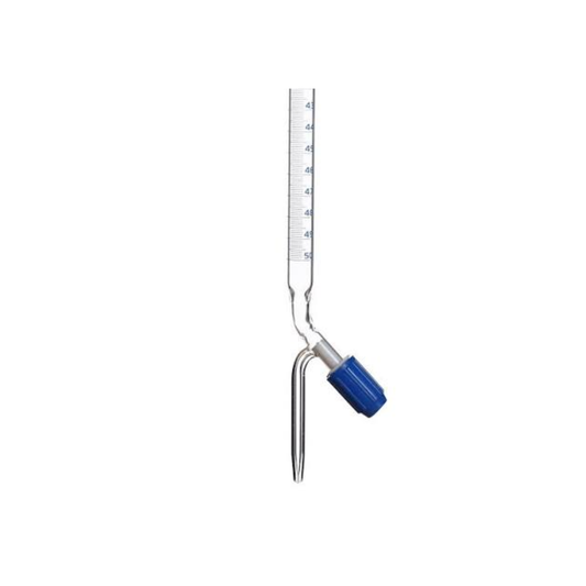 50ml glass burette with blue Rotaflow PTFE stopcock