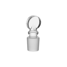 Penny Head Stoppers with Ground Joint, Clear