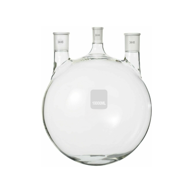 Round Bottom Boiling Flask 3 - Neck, S = B34 - C = B24 - 10L