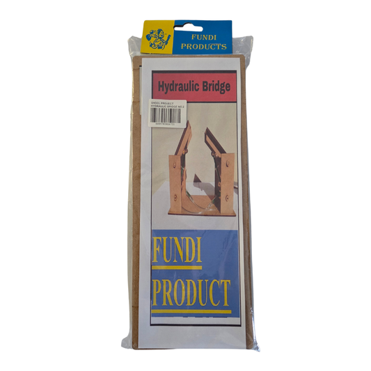 Fundi Products Hydraulic Bridge school project kit in sealed packaging, sold by SmartLabs for CAPS Technology Grade 9