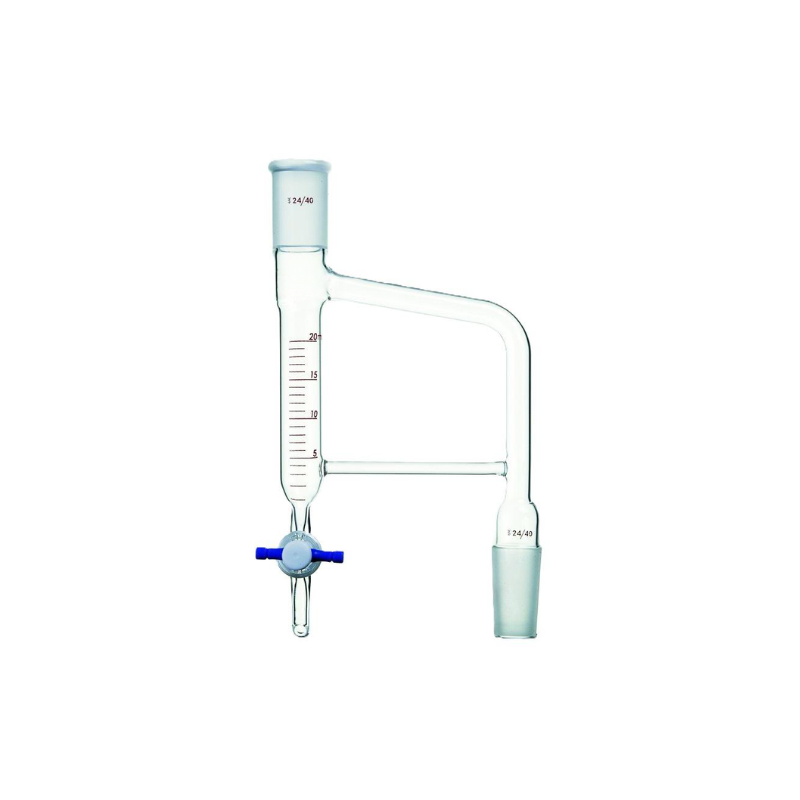 Dean-Stark distillation receiver with 24/29 ground glass joints for water content measurement