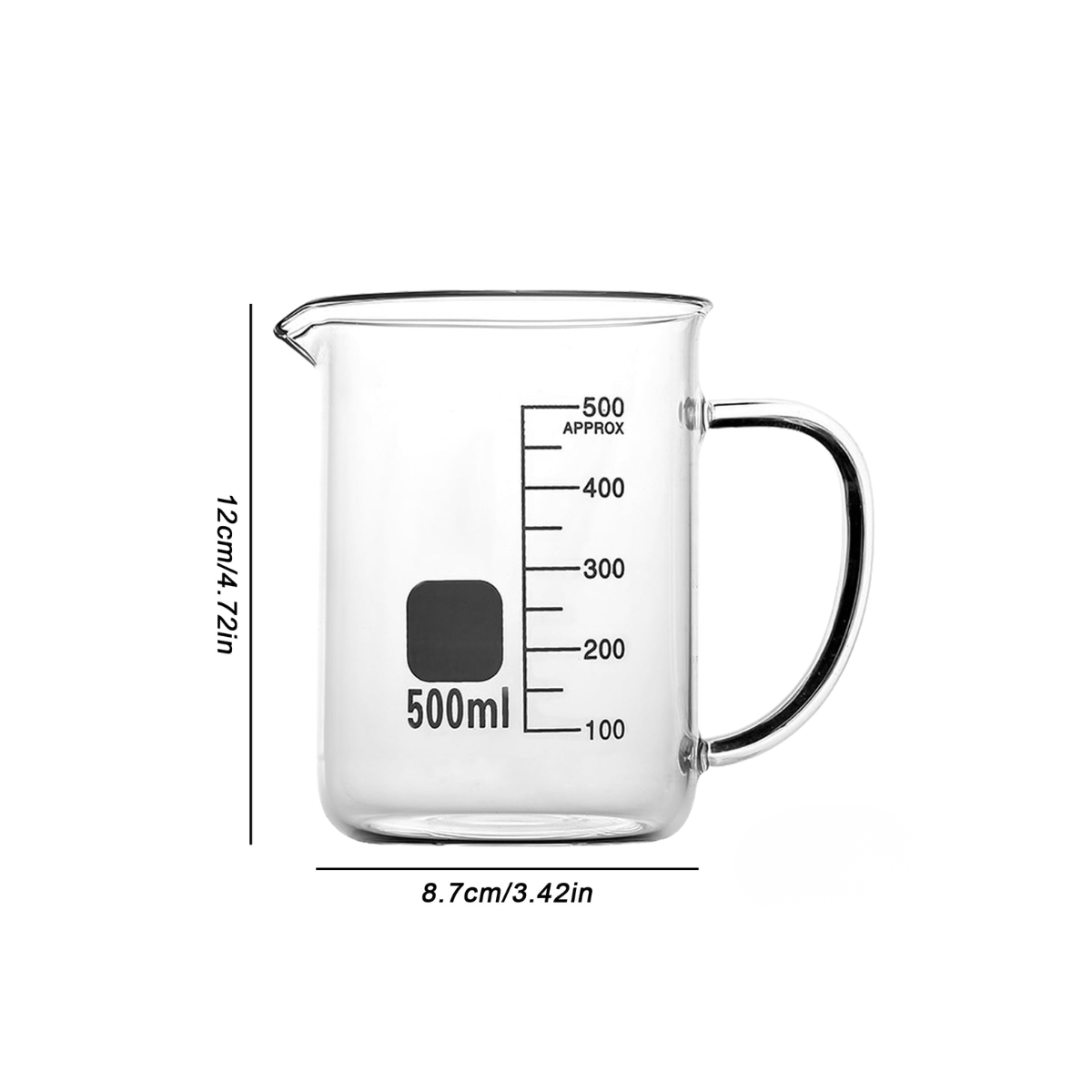 Glass Beaker with Handle, Boro3.3