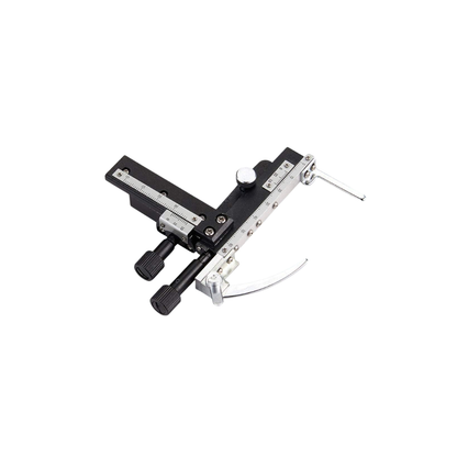Detached double-layer mechanical stage attachment with slide clip arm and X-Y control knobs