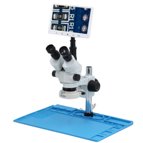 LCD Digital Zoom Stereo Microscope - Trinocular - SmartLabs