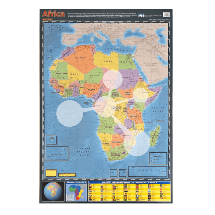 Africa Wall Chart Political Map
