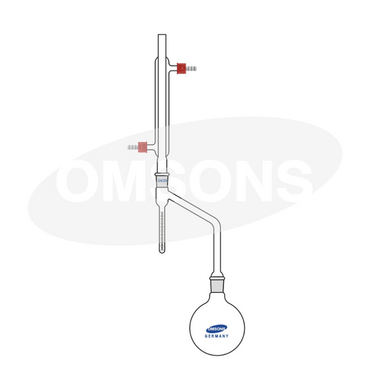 Dean-Stark moisture test receiver without stopcock for water content determination