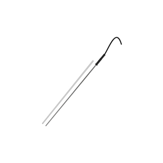 White PTFE thermometer casing 3mm diameter by 250mm for chemical-resistant lab protection
