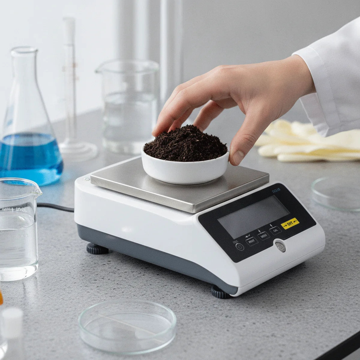 Balance routine sample weighing