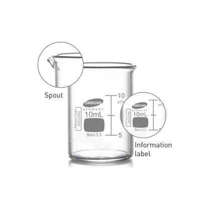 Beaker. Borosilicate, Low Form