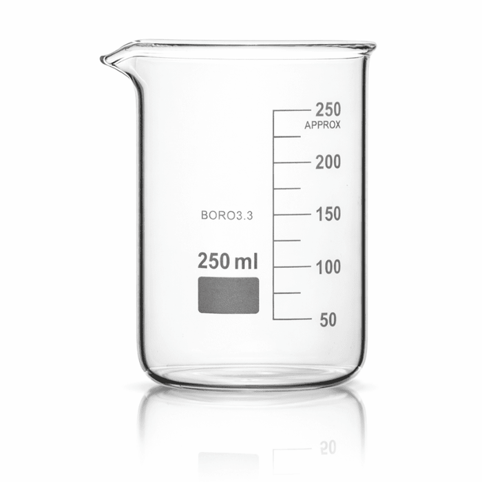 Borosilicate Glass Beaker Boro 3.3 (25ml–5000ml), Non - Branded Laboratory Beaker