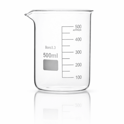 Borosilicate Glass Beaker Boro 3.3 (25ml–5000ml), Non - Branded Laboratory Beaker