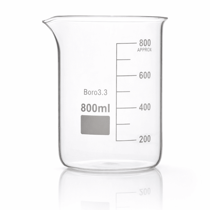 Borosilicate Glass Beaker Boro 3.3 (25ml–5000ml), Non - Branded Laboratory Beaker