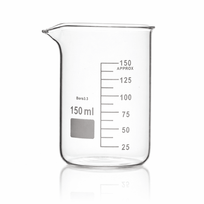 Borosilicate Glass Beaker Boro 3.3 (25ml–5000ml), Non - Branded Laboratory Beaker