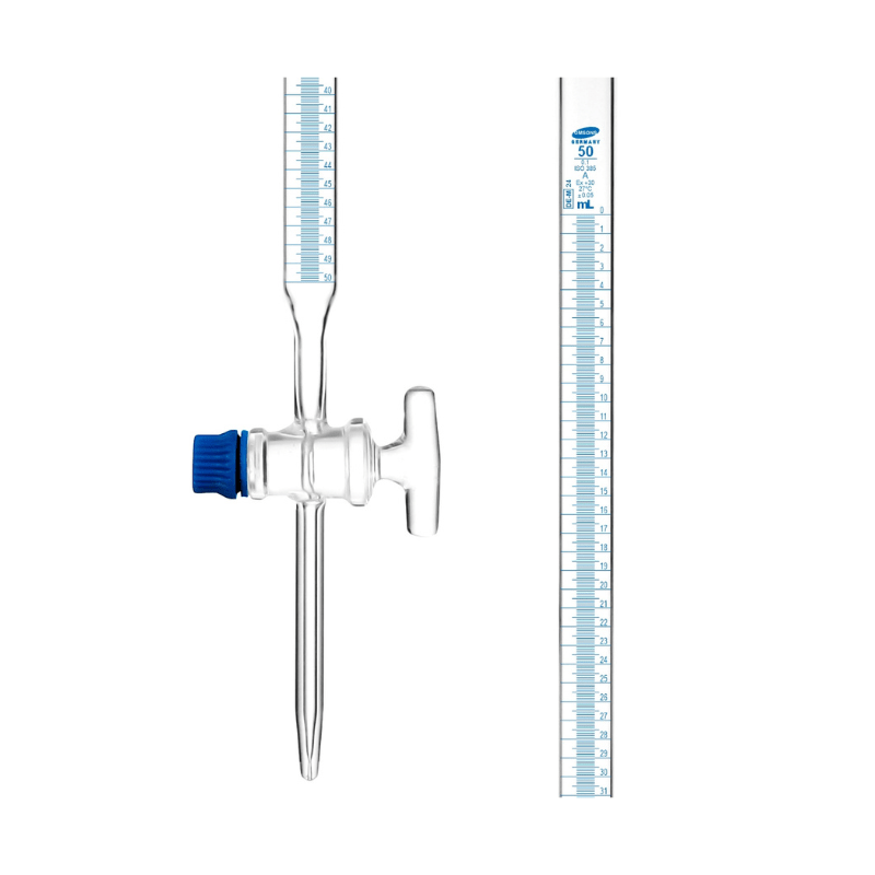 Burette Straight Bore with Glass Key, Class 'A', with Batch CertificatemL