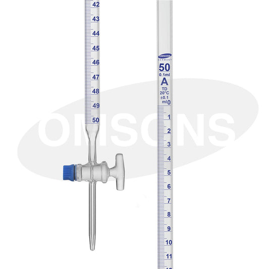Burettes, Straight Bore, Glass Key - Class B