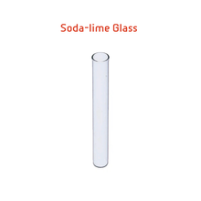 Soda lime glass test tube without rim for standard laboratory heating and chemical testing