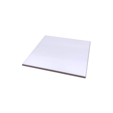 Plain white glazed ceramic tile, 150 x 150mm