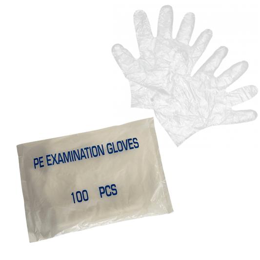 Disposable PE Gloves, Pack of 100
