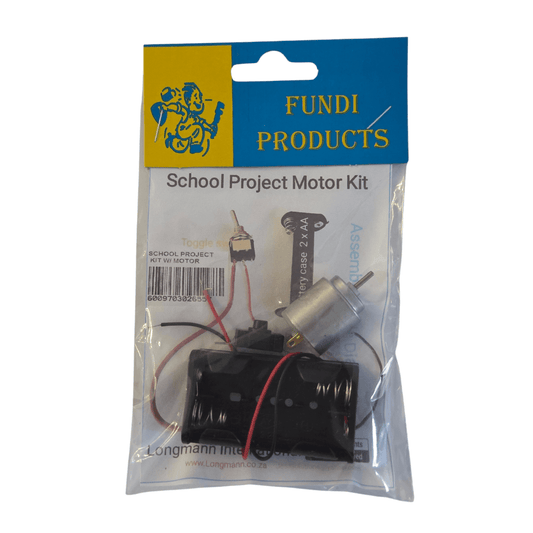 Fundi Products School Project Motor Kit in sealed packaging, sold by SmartLabs for CAPS Technology Electrical Systems