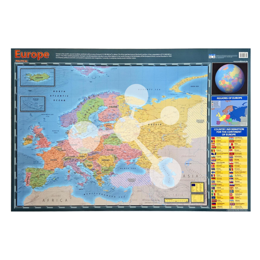 Europe Wall Chart Political Map