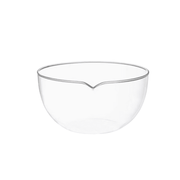 Evaporation dish,Flat - bottom ,With spout, boro 3.3 Glass