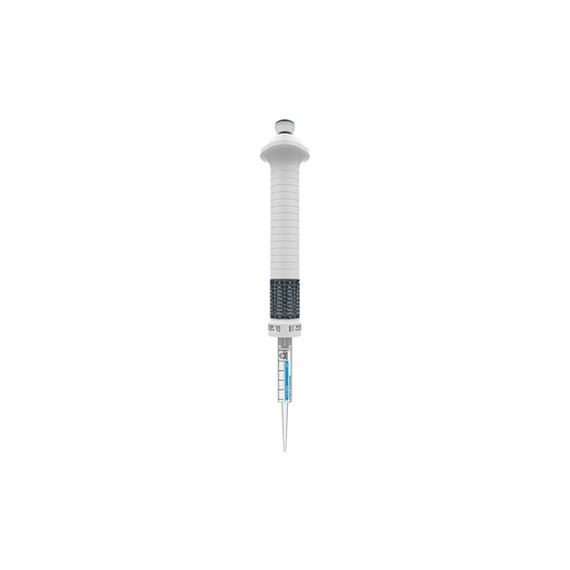 Single-channel adjustable-volume pipette 0.5-50ml with ergonomic grip for precise dispensing