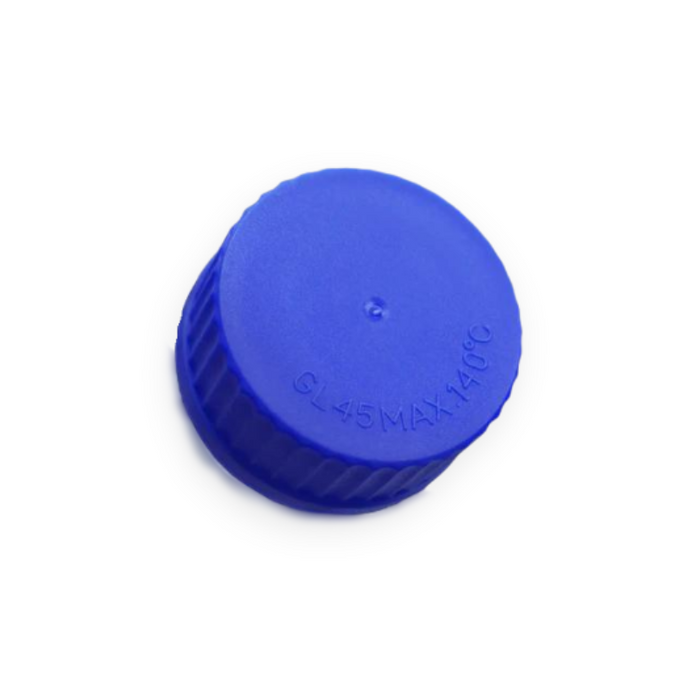 Screw Caps GL45 Bottles with Pouring Rings - Blue