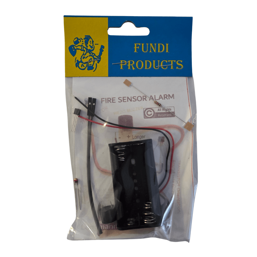 Fire Sensor Alarm School Project Kit with thermistor, transistor, buzzer and battery case