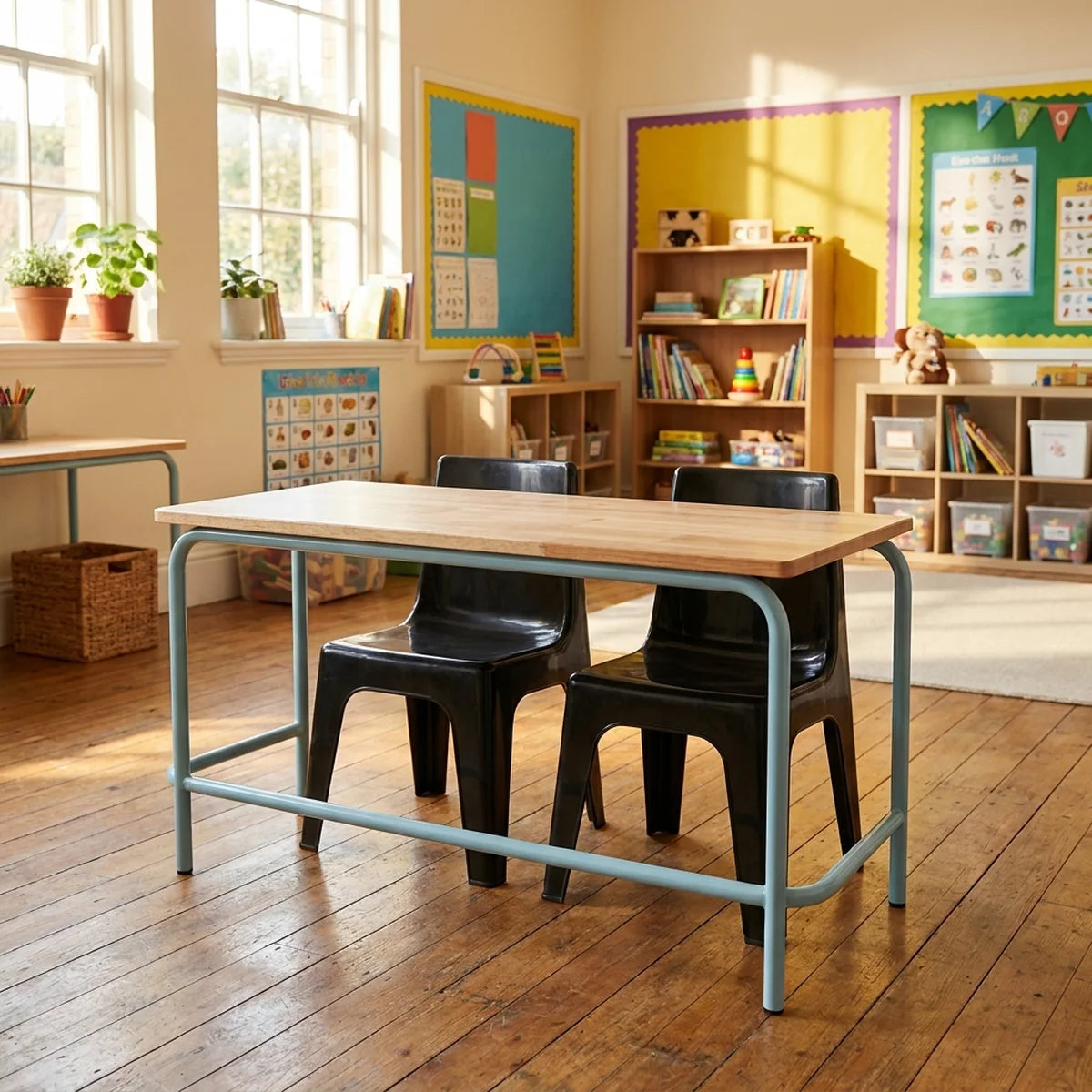 Classroom desks and chairs