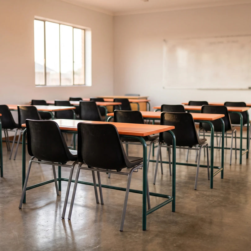 Classroom desks and chairs