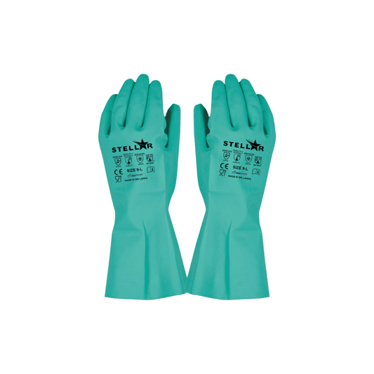 Green nitrile examination gloves for laboratory and industrial use — powder-free lab gloves, SmartLabs South Africa