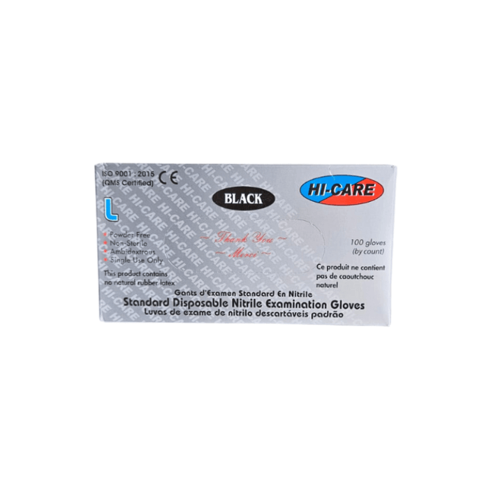Gloves - Nitrile Powder Free, Black