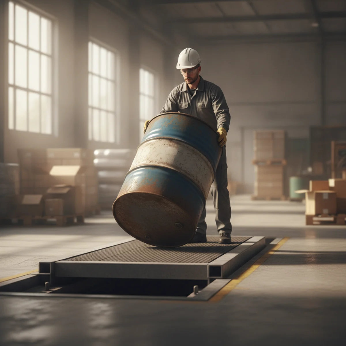 Pallet and drum weighing