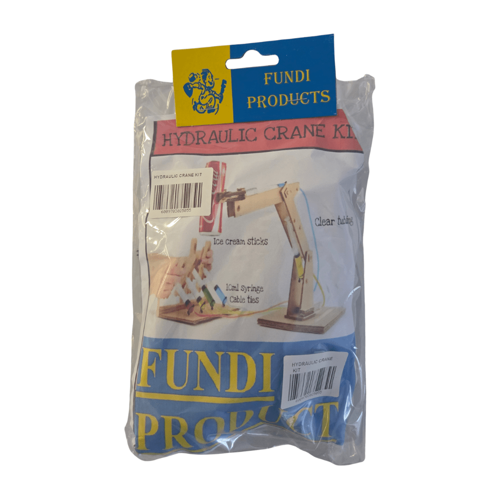 Fundi Products Hydraulic Crane Kit in sealed packaging, sold by SmartLabs for CAPS Technology Grade 9