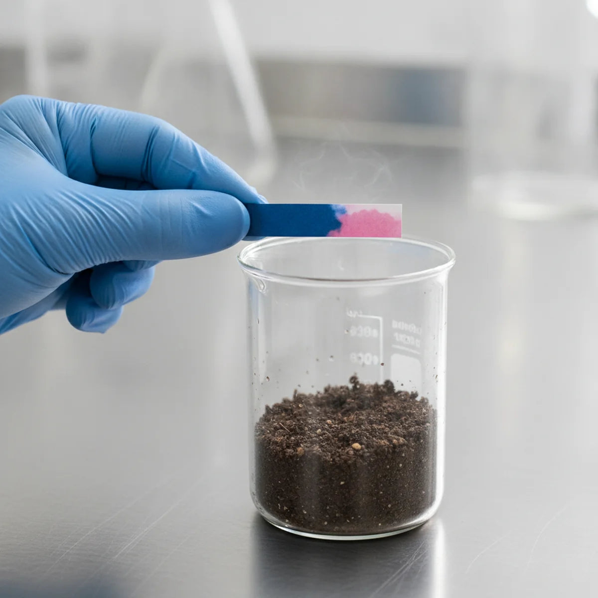 Cobalt chloride paper changing colour to detect moisture