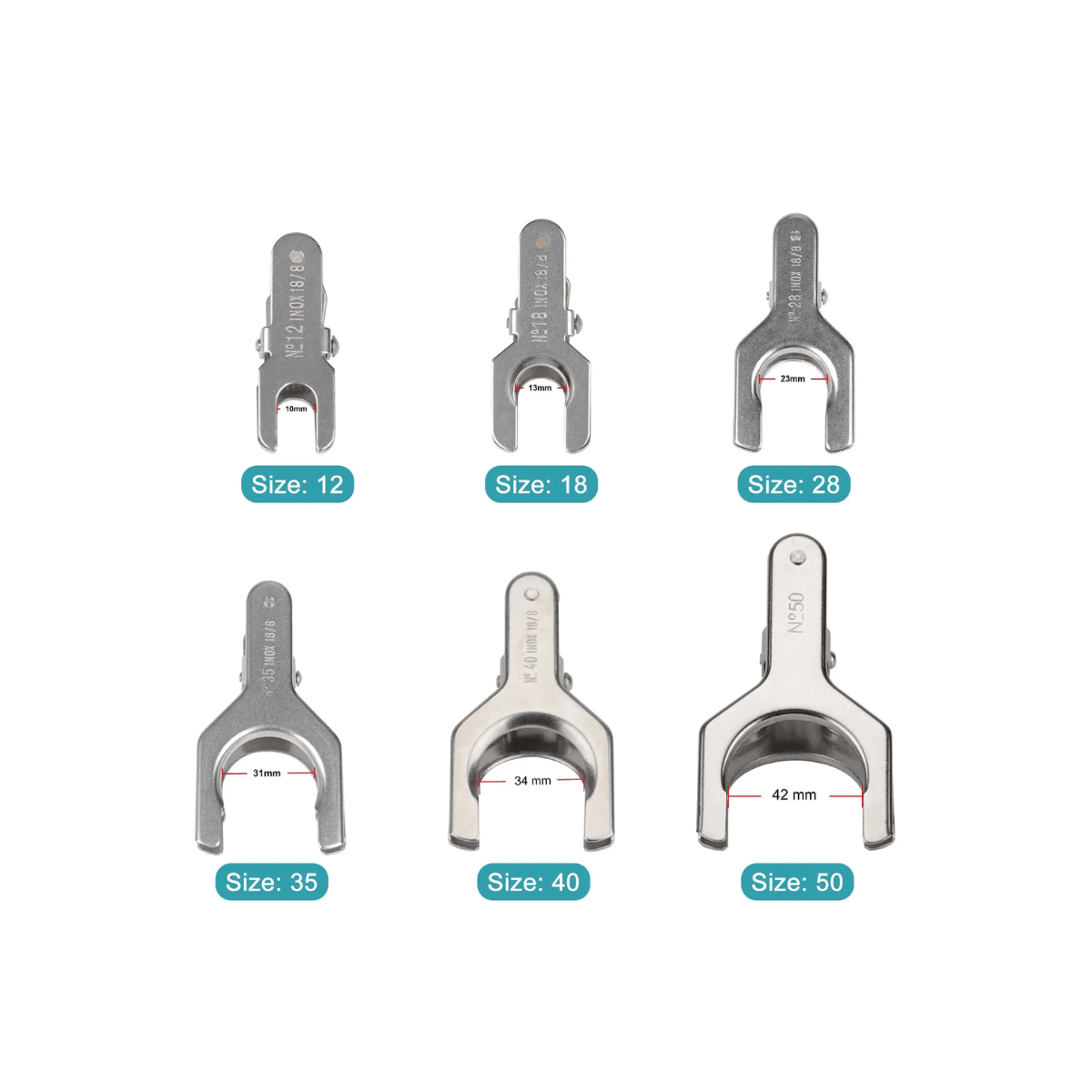 Keck Spherical Joint Clamp (Pinch Clamp) S/S - No.18