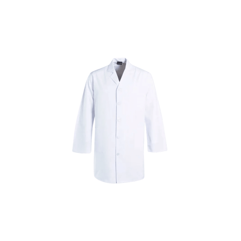 Kids Lab Coat No Pockets and Press Studs - White, 13-14