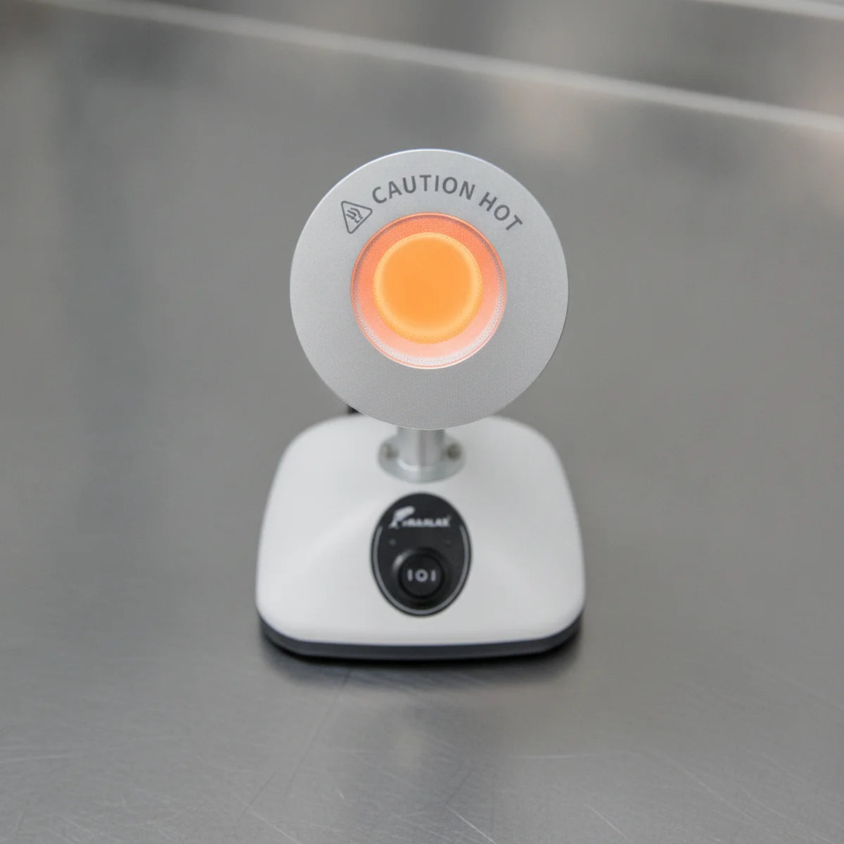 Close-up of an infrared sterilizer heated chamber