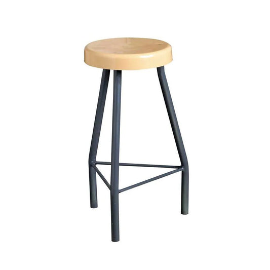 Lab Stool 460mm with Beige Seat