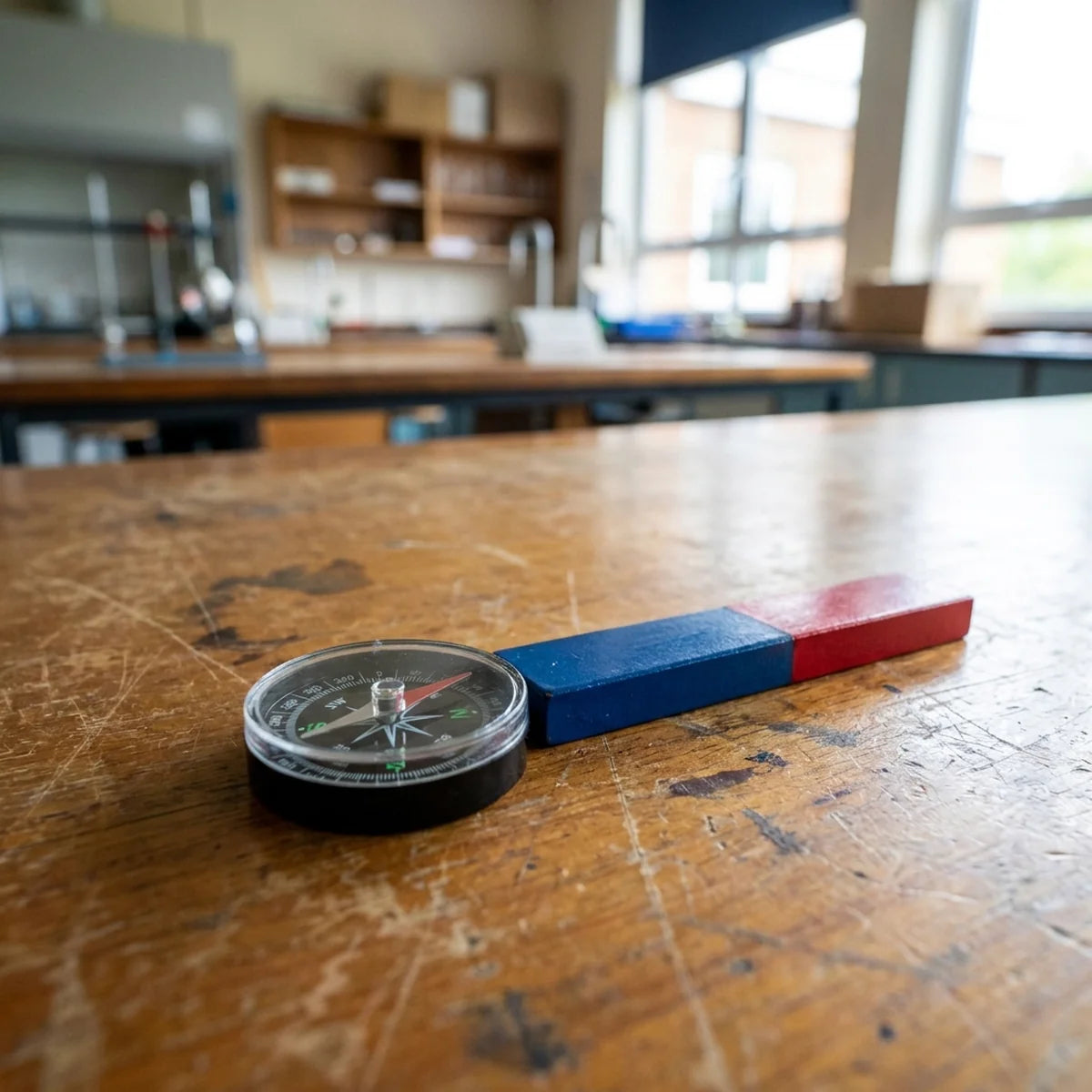 Compass and poles