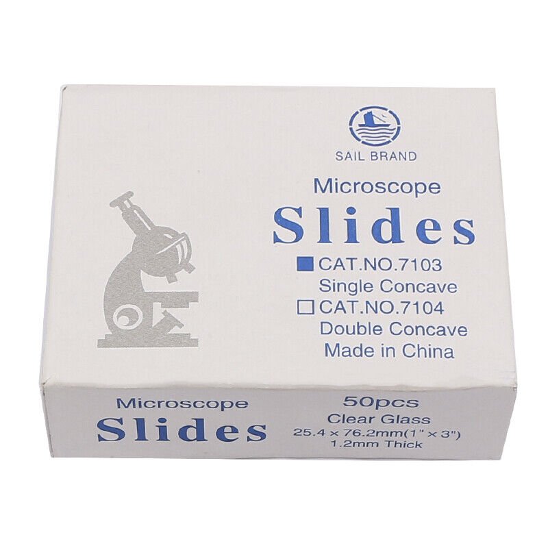 Microscope Slide Single Concave, Ground Edges (Pk50)
