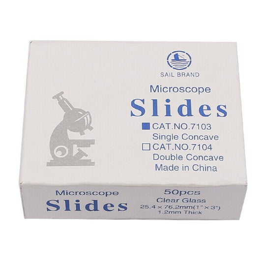 Microscope Slide Single Concave, Ground Edges (Pk50)