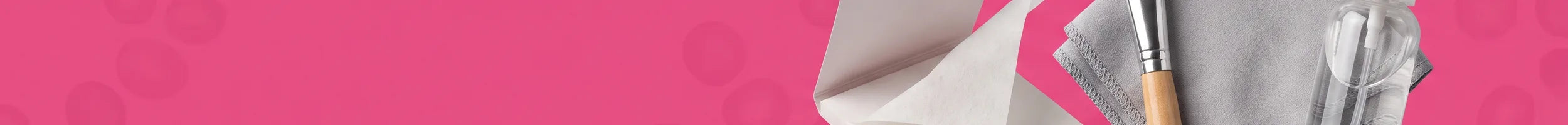 Optics and lens cleaning collection banner